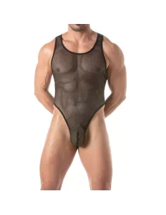 Body String Circuit en résille Noir Pour Homme de Face