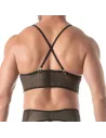 Bustier Circuit en résille Noir Pour Homme De Dos
