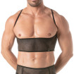 Bustier Circuit en résille Noir Pour Homme De Près