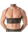 Circuit Fishnet Bustier Black For Men From Front