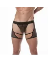 Circuit Fishnet Chaps Thong Black For Men Front
