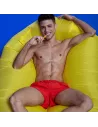 Short de bain mi-cuisse Rouge