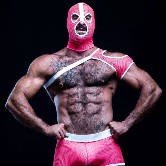 Neon Mesh Shoulder Harness Pink