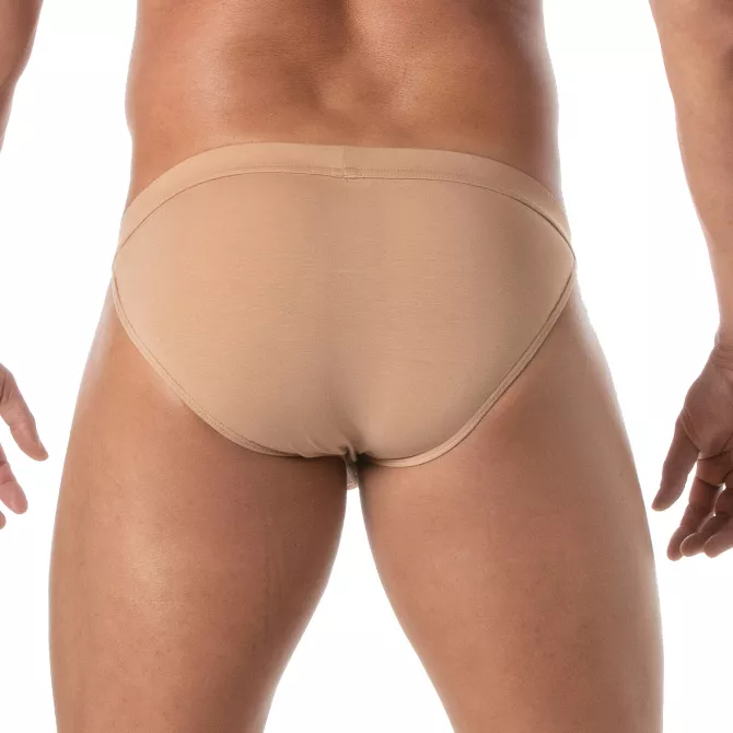 Tanga couleur peau Beige De Dos Par TOF Paris