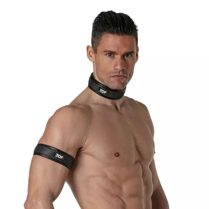 3D Collar Black Grey