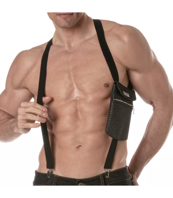 3D Elastic Pocket Harness Black Grey