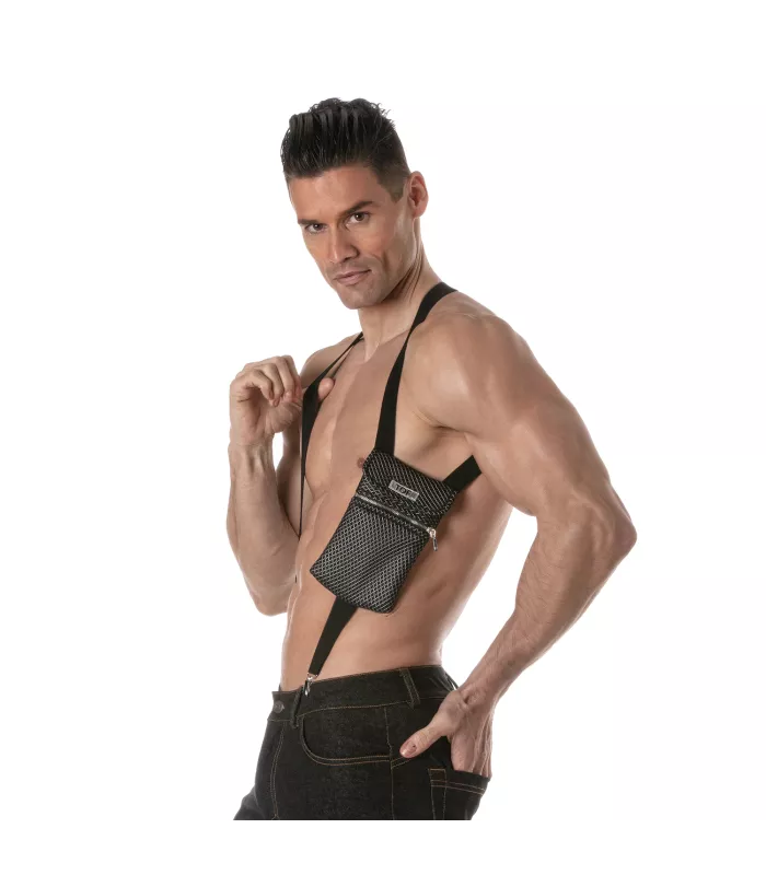 3D Elastic Pocket Harness Black Grey