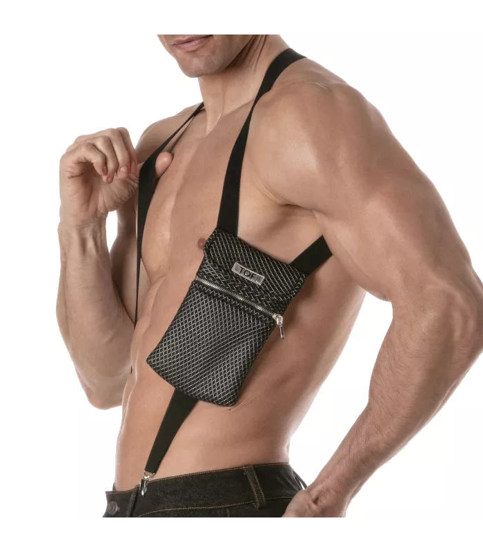 Harnais à poche élastique 3D Noir Gris