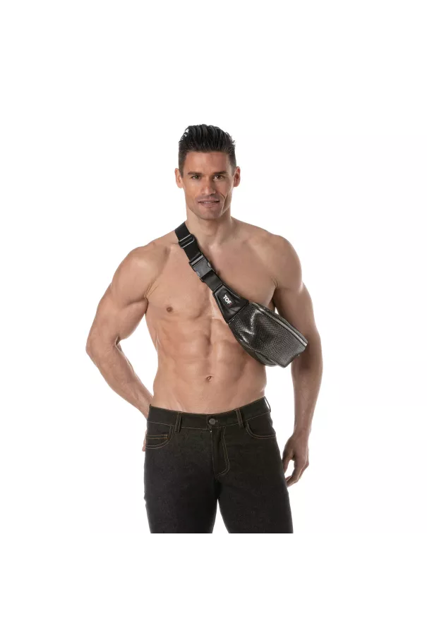 Sac Banane 3D Argent avec un mannequin