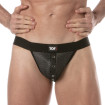 3D Snap Jockstraps Black Grey