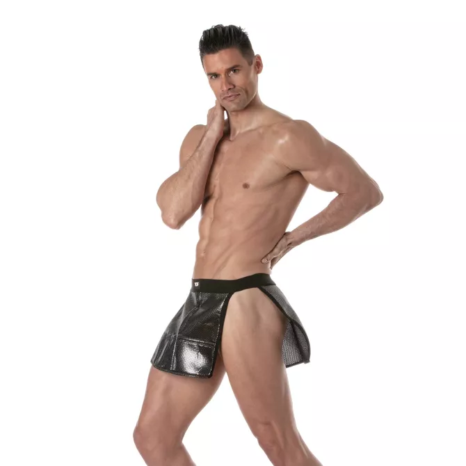 3D Waist Apron Silver from sideway