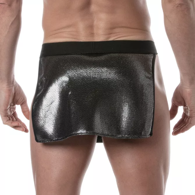 3D Waist Apron Silver from the back with zoom