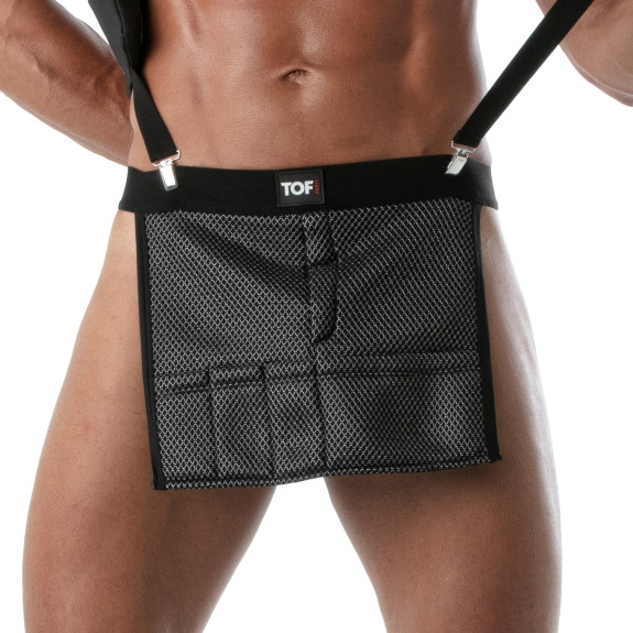 3D Waist Apron Black Grey