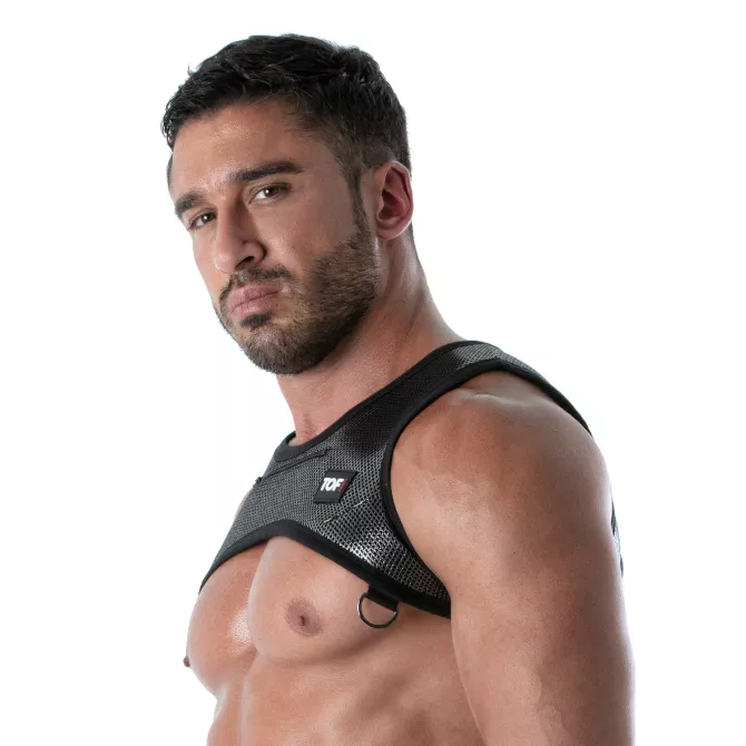 3D Zipped Pocket Harness Silver from sideway