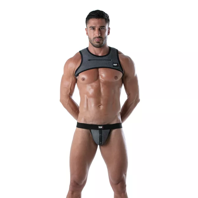 Harnais 3D à Poche Zippée Gris