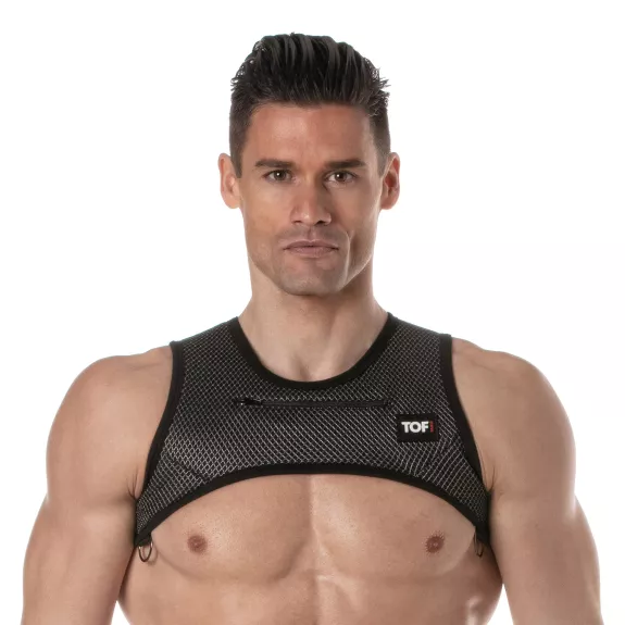 3D Zipped Pocket Harness Black Grey