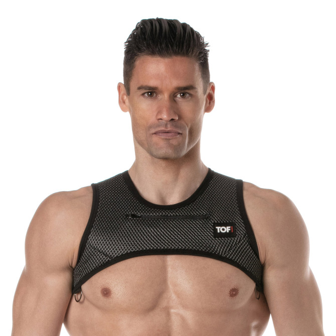 3D Zipped Pocket Harness Grey