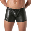 Boxer Kinky Accès Facile en Cuir Noir pour Homme | TOF Paris