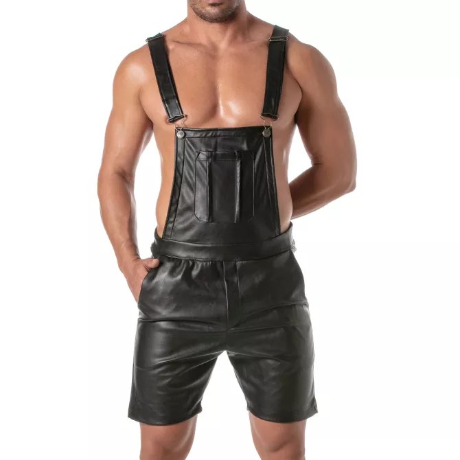 Salopette cuir homme - Kinky noir | TOF Paris - Style audacieux