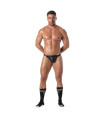 String Kinky Noir - Sous-vêtement Cuir Homme | TOF Paris