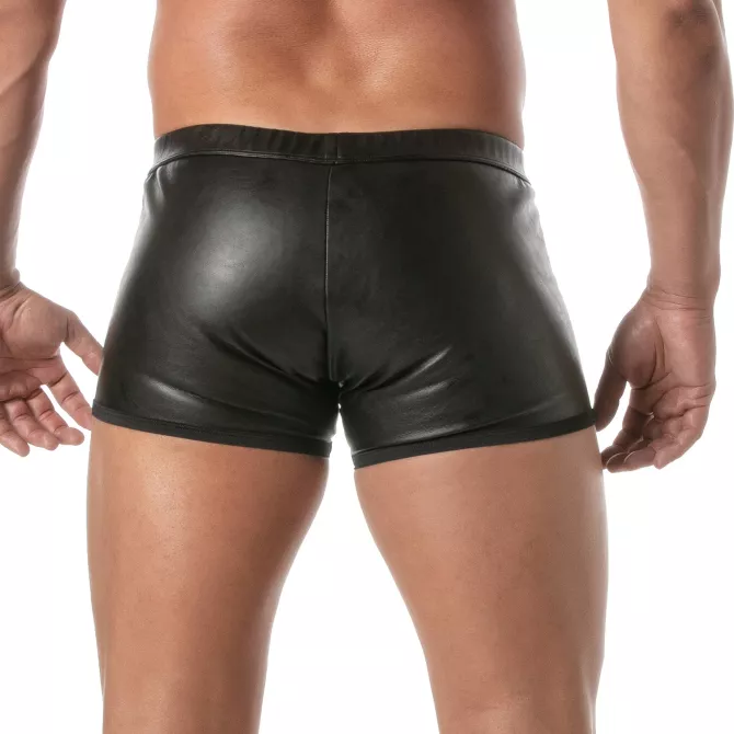 Boxer Zippé Push Up Kinky – Sous-vêtement cuir homme | TOF Paris