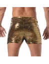 Short Mi-Cuisse à 5 Poches Pailletées Argent