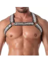 Glitter Bulldog Harness Silver
