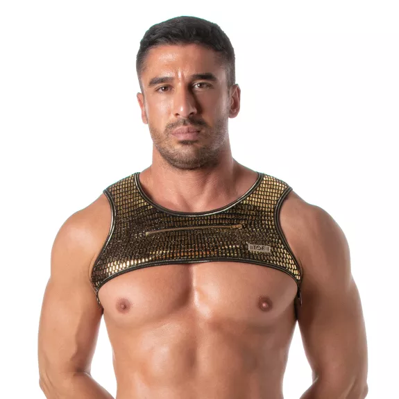 Glitter Zipped Harness Gold