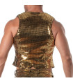 Gilet à Chaînes Pailleté Or