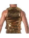 Gilet à Chaînes Pailleté Or