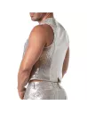 Gilet à Chaînes Pailleté Argent