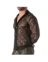 Une Chemise à Manches Longues en Dentelle Pour Homme vu de profil