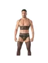 Bustier en Dentelle Porté avec un Minibrief en dentelle Noir