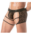 a Lace Chaps Thong Black
