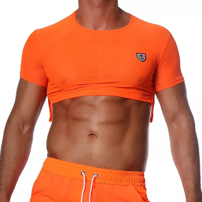 Crop top Orange Fluo - TOF-PARIS.com