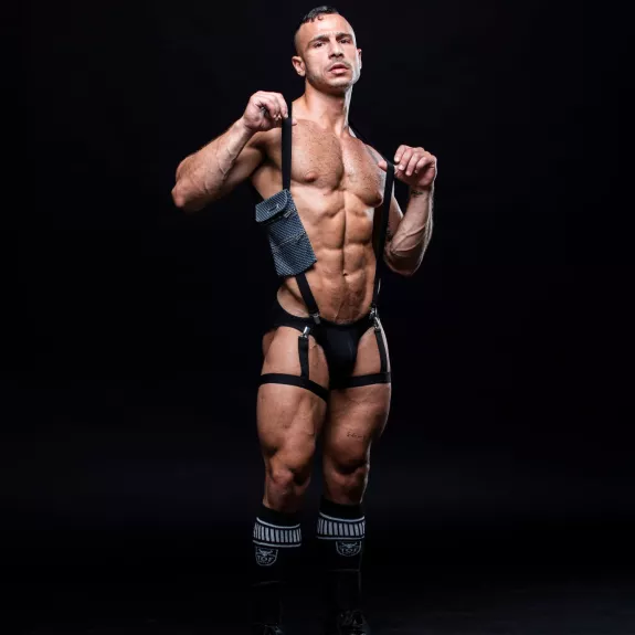 3D Elastic Pocket Harness Grey