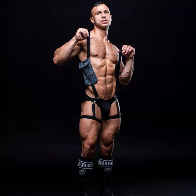 3D Elastic Pocket Harness Grey