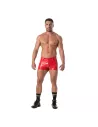 Short Mi-Cuisse à 5 Poches Vinyl Rouge
