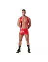 Gilet A Chaines Vinyl Rouge