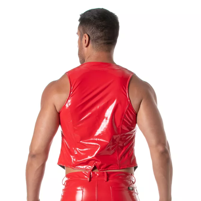 Vinyl Chain Vest Red