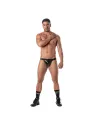 Vinyl Snap Jockstrap Black