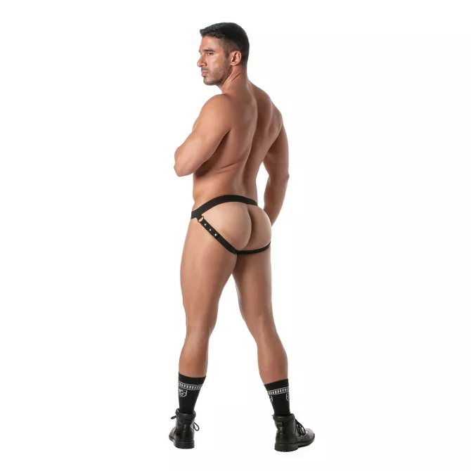 Vinyl Snap Jockstrap Red