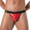 Vinyl Snap Jockstrap Red