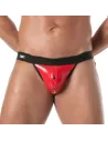 Vinyl Snap Jockstrap Red