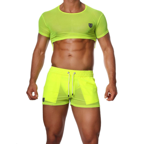 Crop top Jaune Fluo
