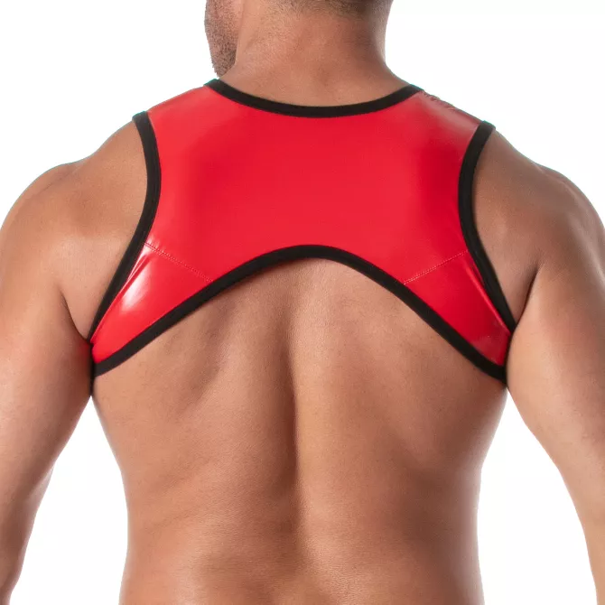 Vinyl Zipped Harness Red