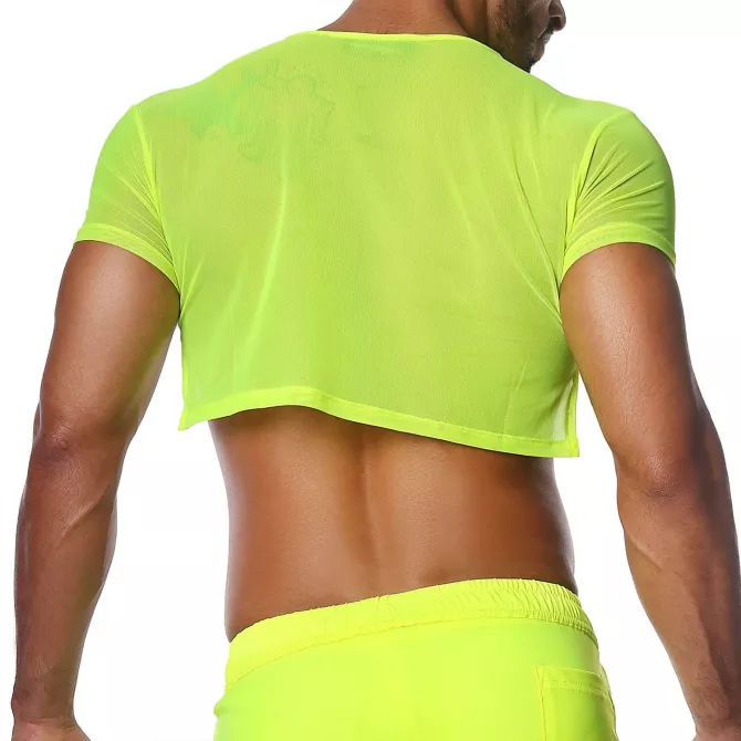 Crop top Jaune Fluo - TOF-PARIS.com
