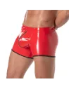 Boxer Zippé Push Up Vinyl Rouge
