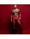 Vinyl Zipped Push Up Boxer Red