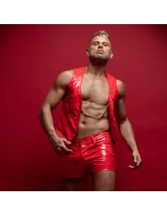 Vinyl Chain Vest Red